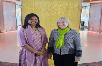 First Secretary Veena Tirkey met with the President of Association Surya -Geneva Ms. Isabelle Kolly Ottiger on 03, May 2024.